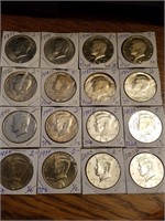 16 Assorted JFK Half Dollars (see pictures)
