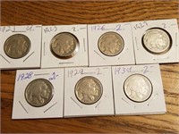 7 Buffalo Nickels