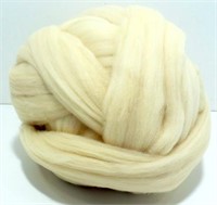English Long Wool Top Spinning Fiber - White, 6