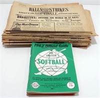 Lot of Vintage Softball Magazines/Newspapers