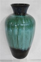 Large Blue Mountain Pottery Vase Signed 13"h