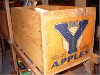 Antique Y Apples Wooden Box