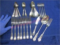 nice lot of old silver plated flatware (various)