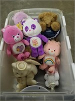 Storage Tote of Stuffed Animals
