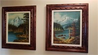 PAIR OF FRAMED OIL PAINTINGS ON CANVAS