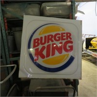 burger king plastic sign front