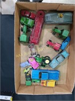Flat of Farm Toys and Cars