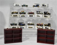 12 Dicast Antique Vehicles & Boxes With Displays