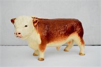 Vintage Porcelain Hereford Cow Figure