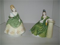 2 Royal Dalton lady figurines