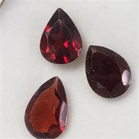 Genuine Pearl Shaped Garnet Stones - 4ct