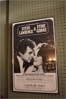 Vintage Steve Lawrence Eydie Gorme Signed Poster