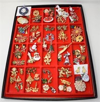 Lot of Christmas Jewelry