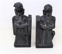 Black Carved Slate Chinese Bookends
