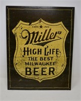 Miller High Life Tin Sign