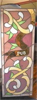 "Pub" Stained Glass Hanging Window