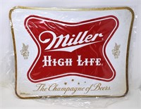 Miller High Life Tin Tacker Sign NEW