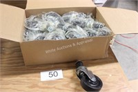 Carton of (20) 4" Rubber Casters w/Threaded Stem