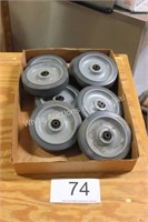 5" Hard Rubber Replacement Wheel (8)
