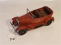 Antique Ford Roadster Model Red Hubley Metal