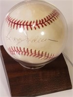 Reggie Jackson Signed Baseball in Plastic Case