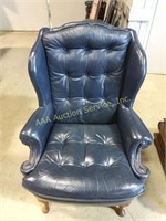 Leather wingback chair