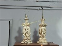 (2) Statue Lamps. 32"