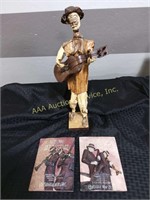 Figurine 16 inch and (2) Jazz Plaques