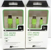* 132 New MobilEssentials 3 ft Micro USB Cable