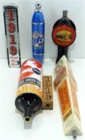 6 Beer Tap Handles - Miller Lite, Alaskan