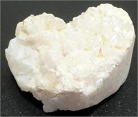 White Aura Quartz Heart