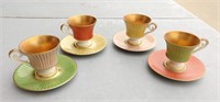 4 Demitasse Cups and Saucers-Western Germany