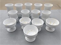 14-Kings Crown Milk Glass Tumblers and Sherbet