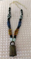 Beaded Necklace with Bell