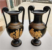 Pair of Hand Made In Greece Urns