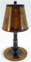 Vintage Green Enamel & Brass Lamp Form Cigarette