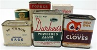 Vintage Spice Tins & Boxes - Monarch, Forbes