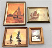 4 Small Oil Paintings