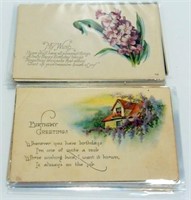 18 Antique Birthday Post Cards - All New/Unused,