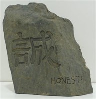 Piece of Slate with Chinese Symbol for Sincere,