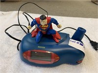 Superman Alarm Clock  with projector   WORKS