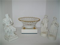 3 Figurines and a Bowl
