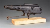 18TH CENTURY FLINTLOCK CEMETERY GUN.