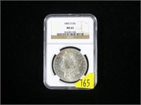 1883-O Morgan dollar, NGC slab certified MS-63