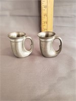 PEWTER MINI HORN SHOT CUPS