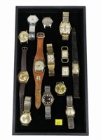 Lot, men's wrist watches, including Waltham,