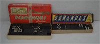 2 packs Vintage Wood Dominoes Sets