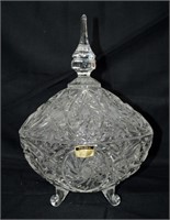 Pinwheel Crystal Polonia Lidded Bonbon