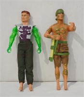 2 pcs Hasbro Action Man Figures c 2000
