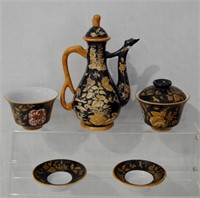 7 pcs Vintage Chinese Porcelain Tea Pot  & Accesso